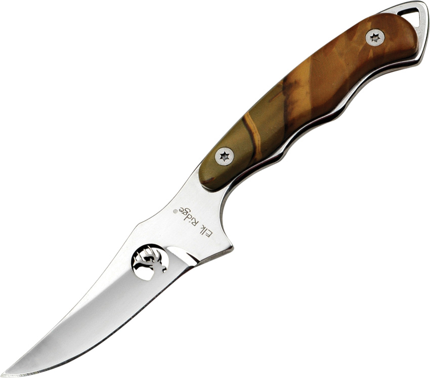 Elk Ridge Hunter Fixed Knife 3.25" 440 Steel Blade Pakkawood Handle - ER-059CA