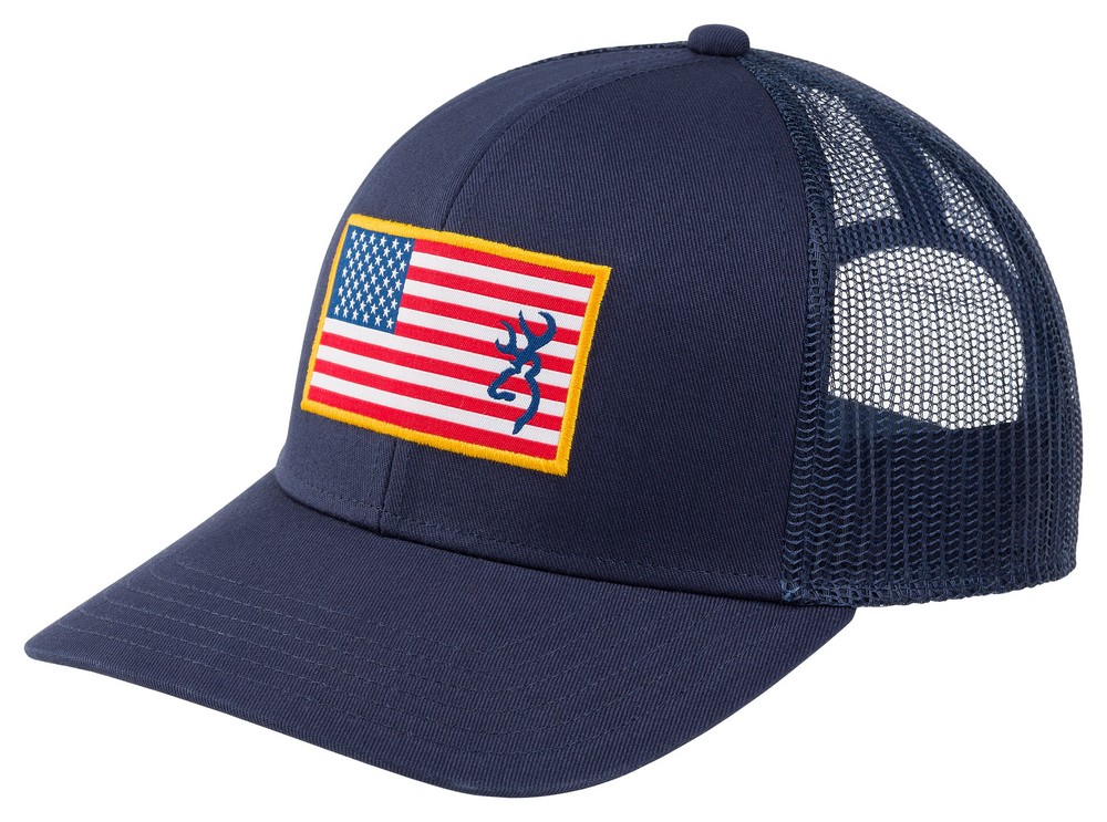 Browning Glory Cap USA Flag/Browning Logo Cap Snap Closure Mid Profile