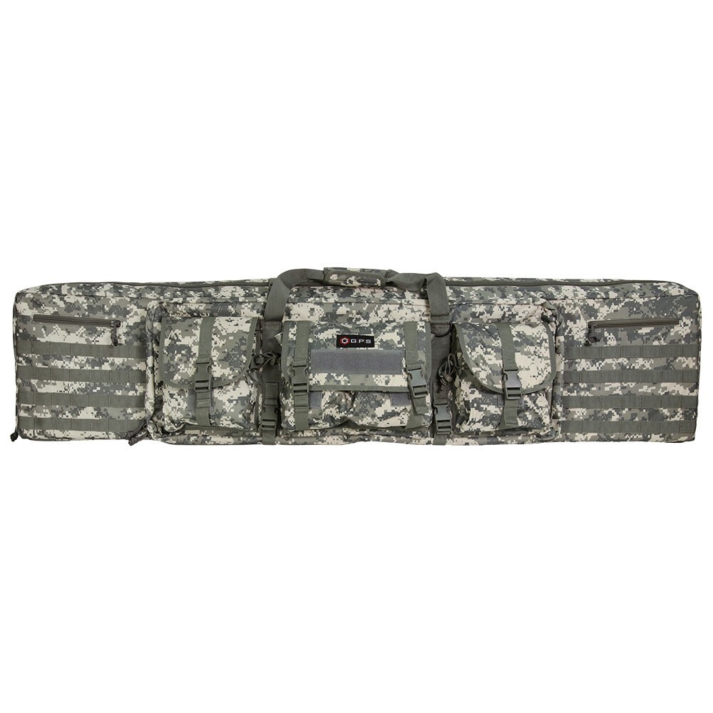 G Outdoors Double Rifle Case Polyester Gray Digital Hunting Bag - DRC55ACU-img-0
