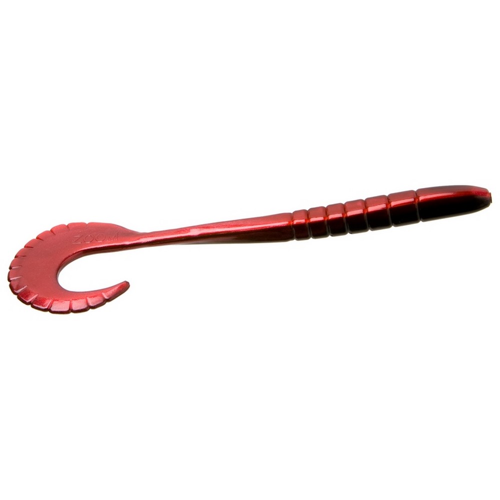 Zoom Bait G Tail Worm Bait-Pack Of 10 (Watermelon Red, 6-Inch