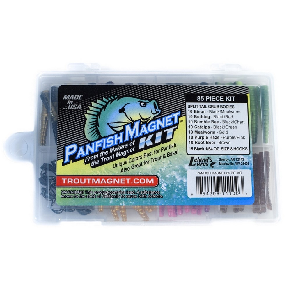 Leland’s Lures Pan Fish Magnet Kit 1/64 oz Fishing Lures 85 Package - 11100Y