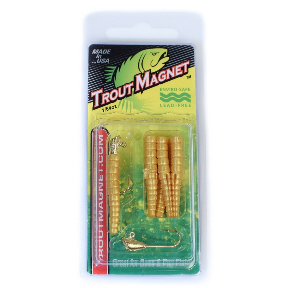 Leland Lures E.F. Lead Free Trout Magnet Jig Head, Mealworm