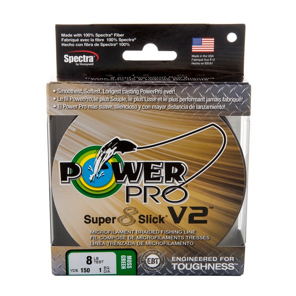 Power Pro Super Slick V2 linea di pesca 150 yd lucente di luna - Foto 2 di 17