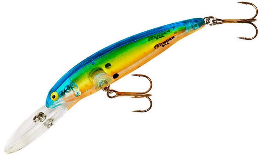 Bomber Deep Long A Lure Silver Flash/Red Head; 3 1/2 in.