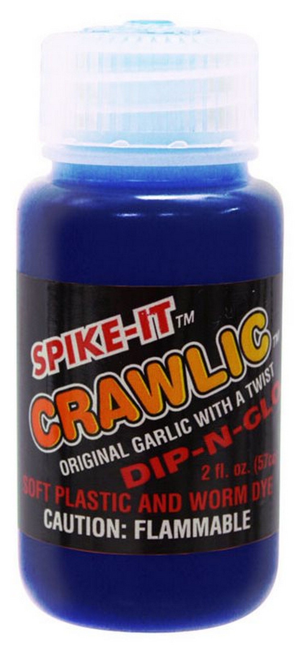 Spike-It Crawlic Dip-in-glo 2oz Bottle Fire Red Soft Plastic Lure