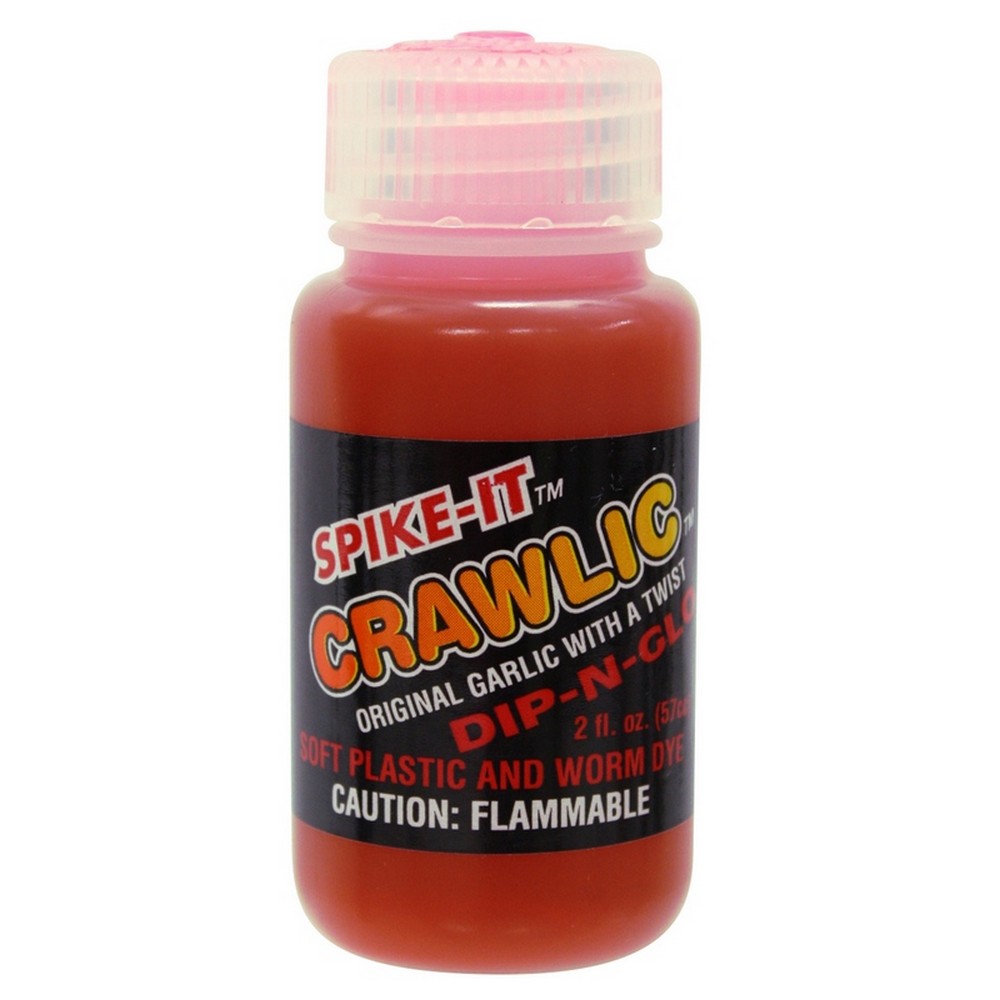 Spike-It Crawlic Dip-in-glo 2oz Bottle Orange Soft Plastic Lure Dye for  sale online