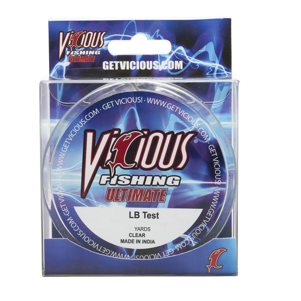 Vicious Ultimate Fishing Line 1500 Yards Lo-Vis Clear 10 lb - VCLQP10