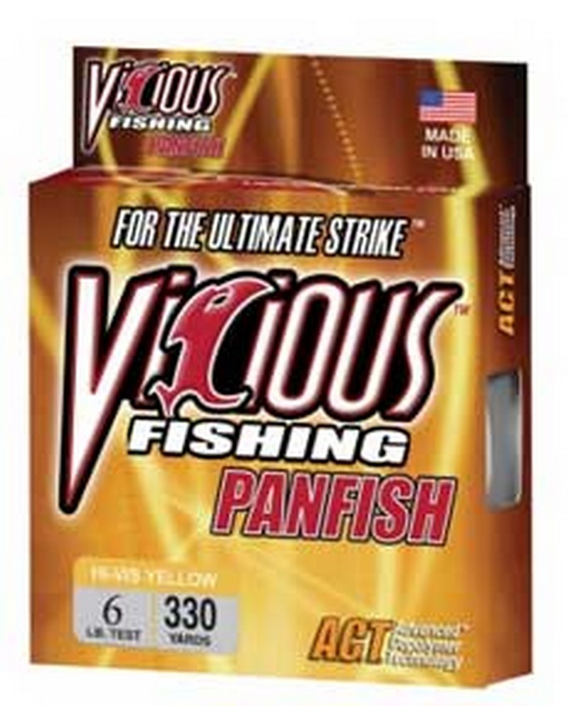 Vicious Fishing Pyl4 Panfish Line 330yd Hi Vis Yellow 4lb for sale online